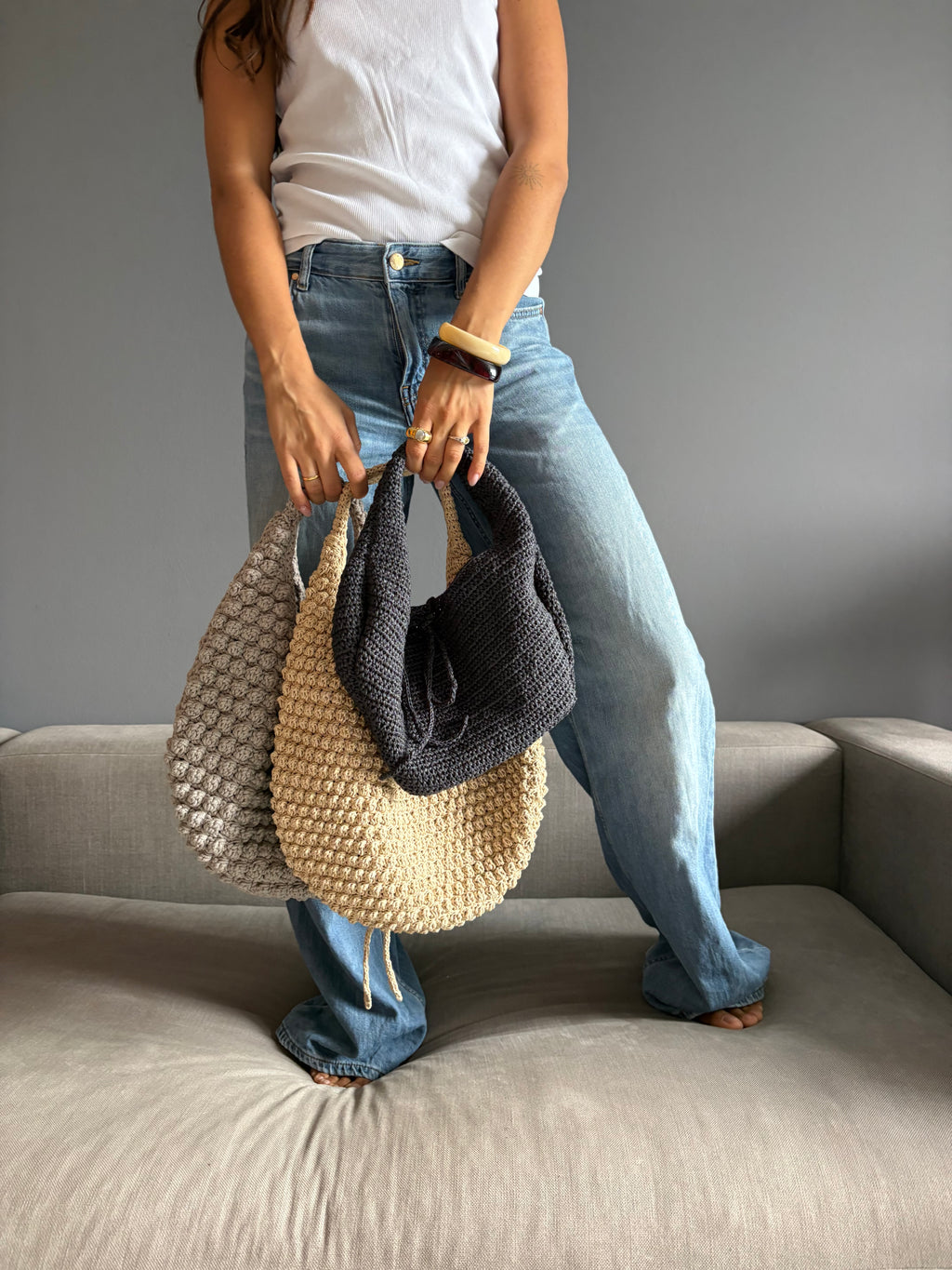 BUBBLE BAG beige