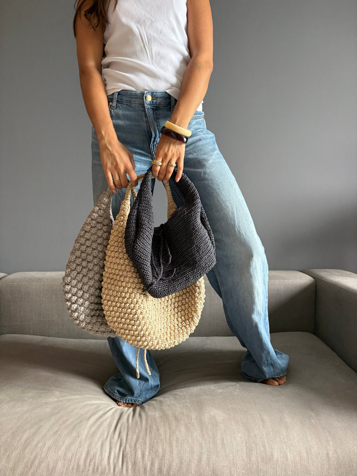 BUBBLE BAG beige