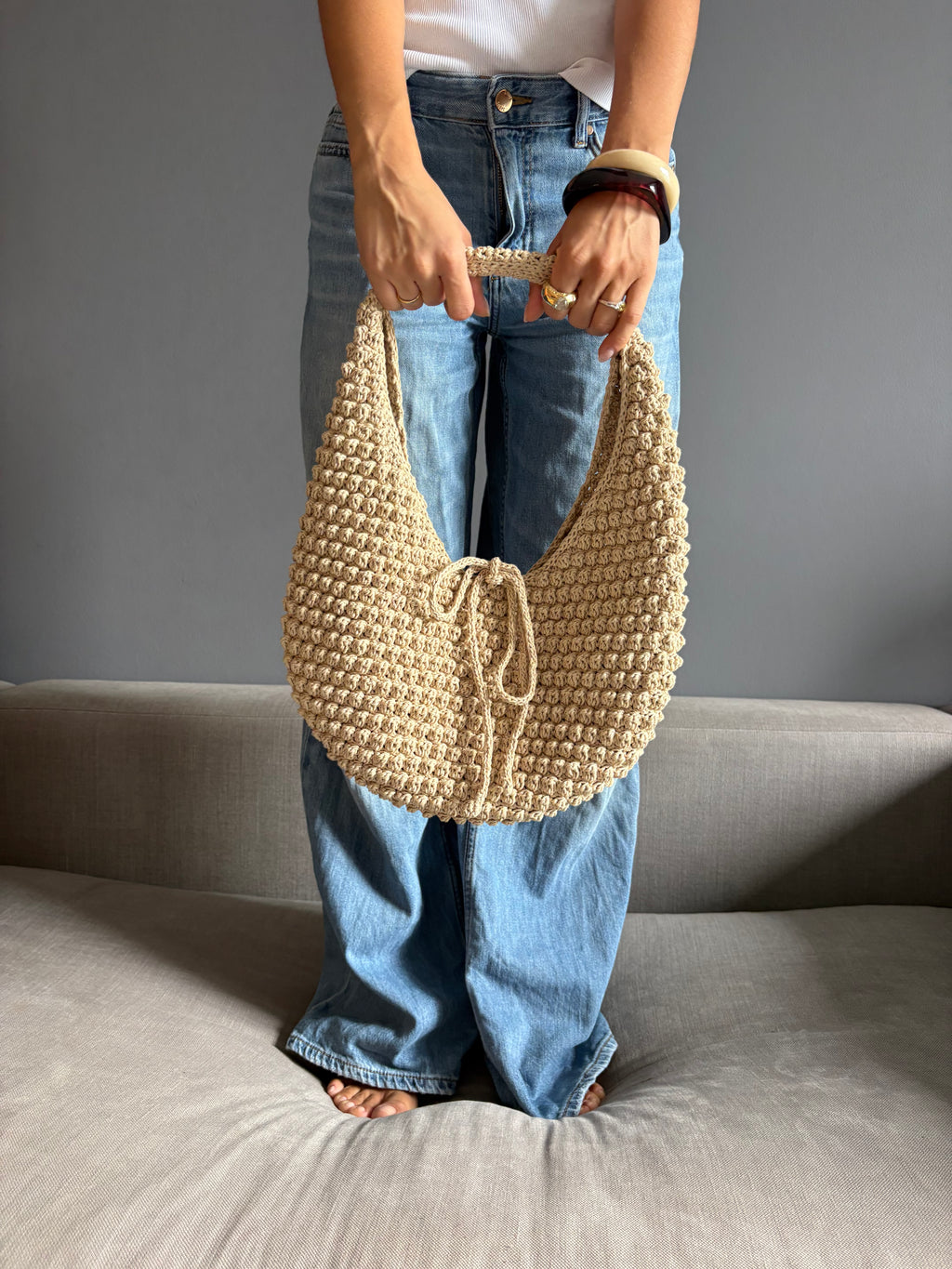BUBBLE BAG beige